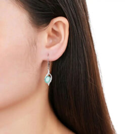 Emerald Oval Cut Drop Earrings & Custom E-Cards Jewelry Gifts