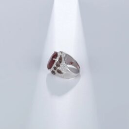 18mm Red Agate Oval Cut Ring & Custom E-Cards Jewelry Gifts
