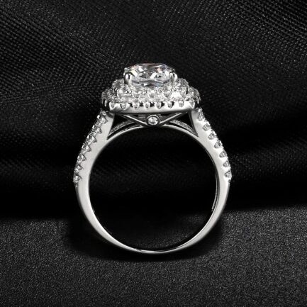 7mm White Sapphire Cushion Cut Ring & Custom E-Cards Jewelry Gifts - Image 3