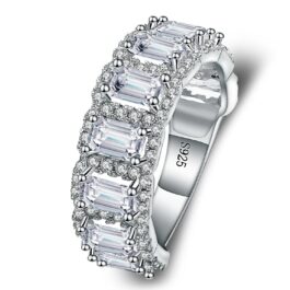 5mm White Sapphire Baguette Cut Ring & Custom E-Cards Jewelry Gifts