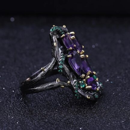 8mm Amethyst Pear Cut Ring & Custom E-Cards Jewelry Gifts - Image 2
