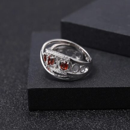 4mm Vintage Red Garnet Oval Cut Ring & Custom E-Cards Jewelry Gifts - Image 2