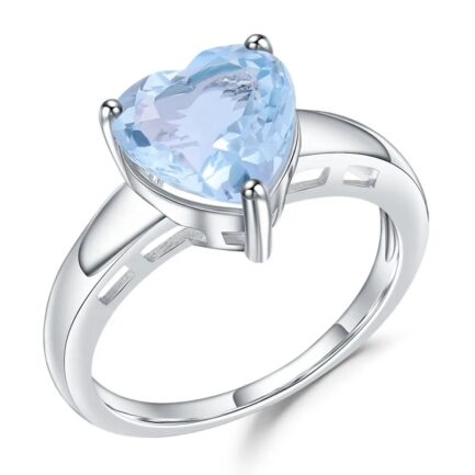 9mm Vintage Topaz Heart Cut Ring & Custom E-Cards Jewelry Gifts