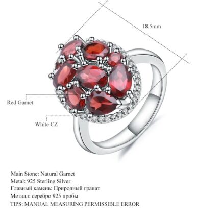 Vintage Red Garnet Oval Cut Ring & Custom E-Cards Jewelry Gifts - Image 5
