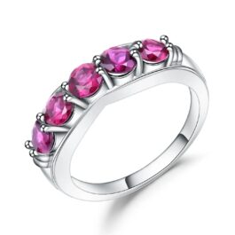 4mm Vintage Red Garnet Round Cut Ring & Custom E-Cards Jewelry Gifts