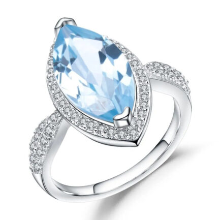16mm Vintage Topaz Marquise Cut Ring & Custom E-Cards Jewelry Gifts