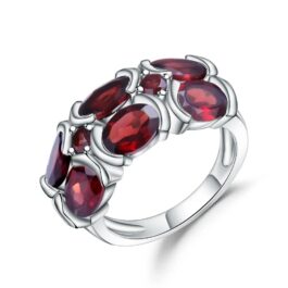 7mm Vintage Red Garnet Oval Cut Ring & Custom E-Cards Jewelry Gifts
