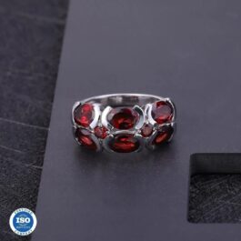 7mm Vintage Red Garnet Oval Cut Ring & Custom E-Cards Jewelry Gifts