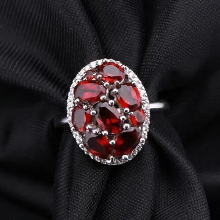 Vintage Red Garnet Oval Cut Ring & Custom E-Cards Jewelry Gifts - Image 4