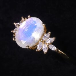 Vintage Moonstone Oval Cut Ring & Custom E-Cards Jewelry Gifts