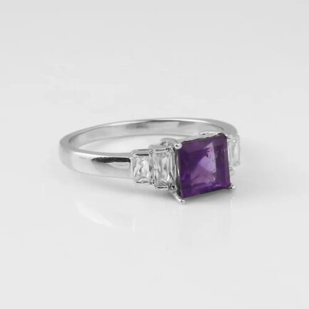 Vintage Amethyst Princess Cut Ring & Custom E-Cards Jewelry Gifts - Image 3