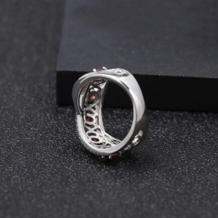 4mm Vintage Red Garnet Oval Cut Ring & Custom E-Cards Jewelry Gifts - Image 3