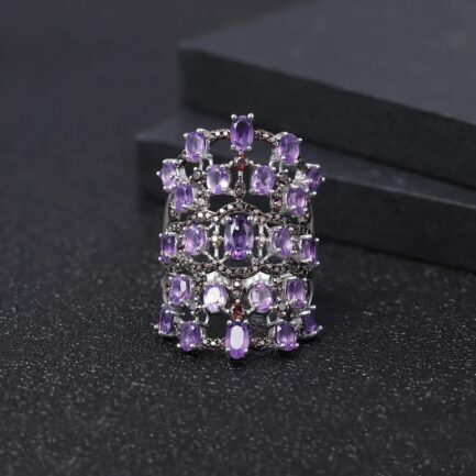 Vintage Royal Amethyst Oval Cut Ring & Custom E-Cards Jewelry Gifts - Image 4