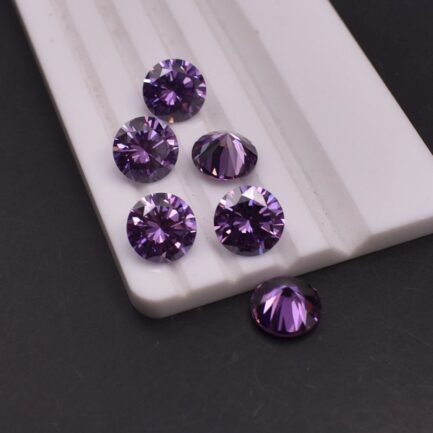 Round Purple Sapphire, 3mm to 15mm, Gift for Jewelry Making - Image 2