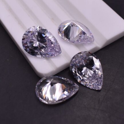 Pear White Sapphire, 3*5mm to 15*20mm, Gift for Jewelry Making - Image 2