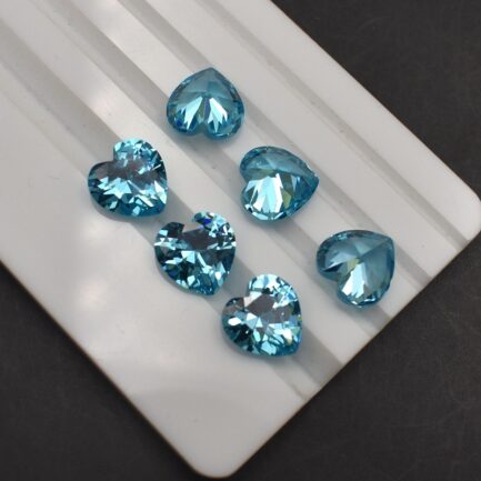 Heart Aquamarine, 3mm to 12mm, Gift for Jewelry Making