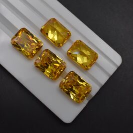 Rectangular Yellow Sapphire, 3*5mm to 15*20mm, Gift for Jewelry Making
