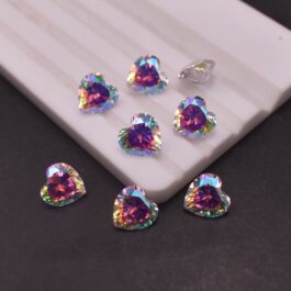 Heart Colored Sapphire, 3mm to 10mm, Gift for Jewelry Making